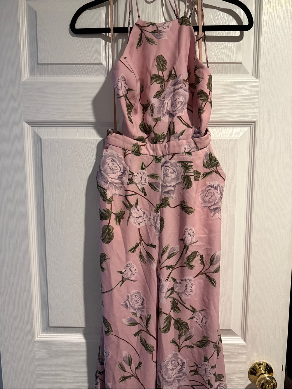 Floral Pink Halter Jumpsuit